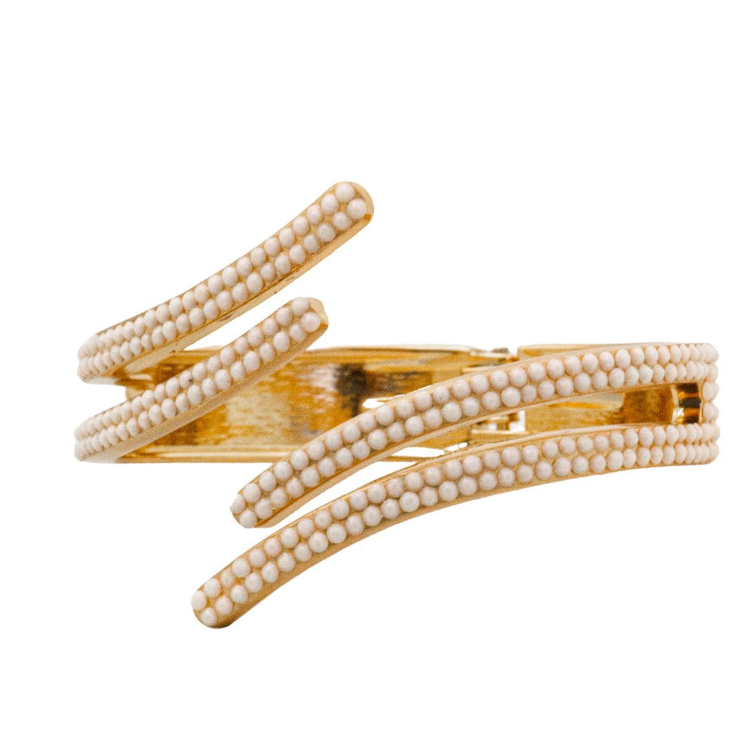 All the King's Horses Crystal Bangle Bracelet - White