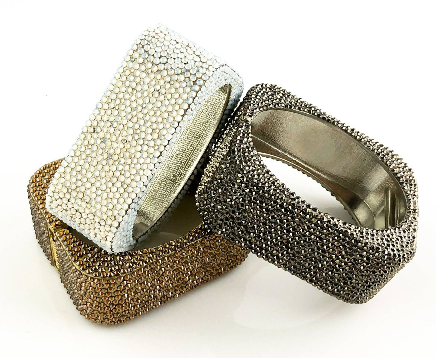 Feelin' Fine Spirits Square Crystal Bangle Bracelet - White