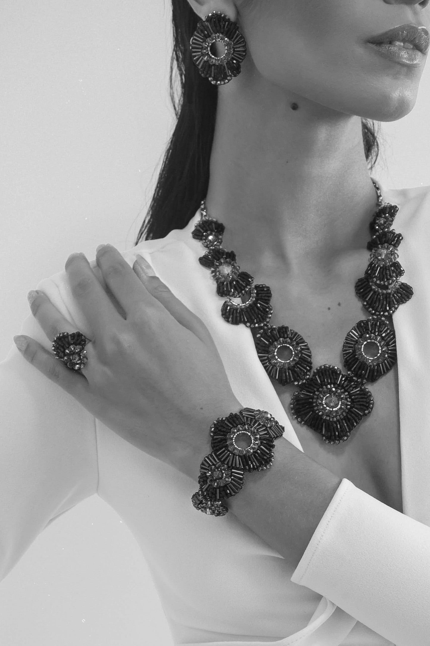 Cherry Red Beaded Chess Necklace