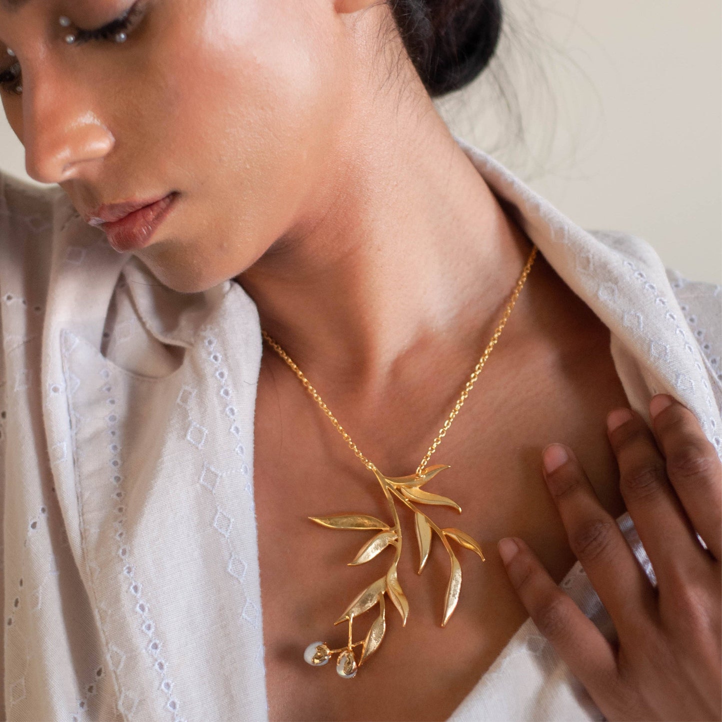 Haya Baroque Pearl and Gold Pendant. 2 of 5.