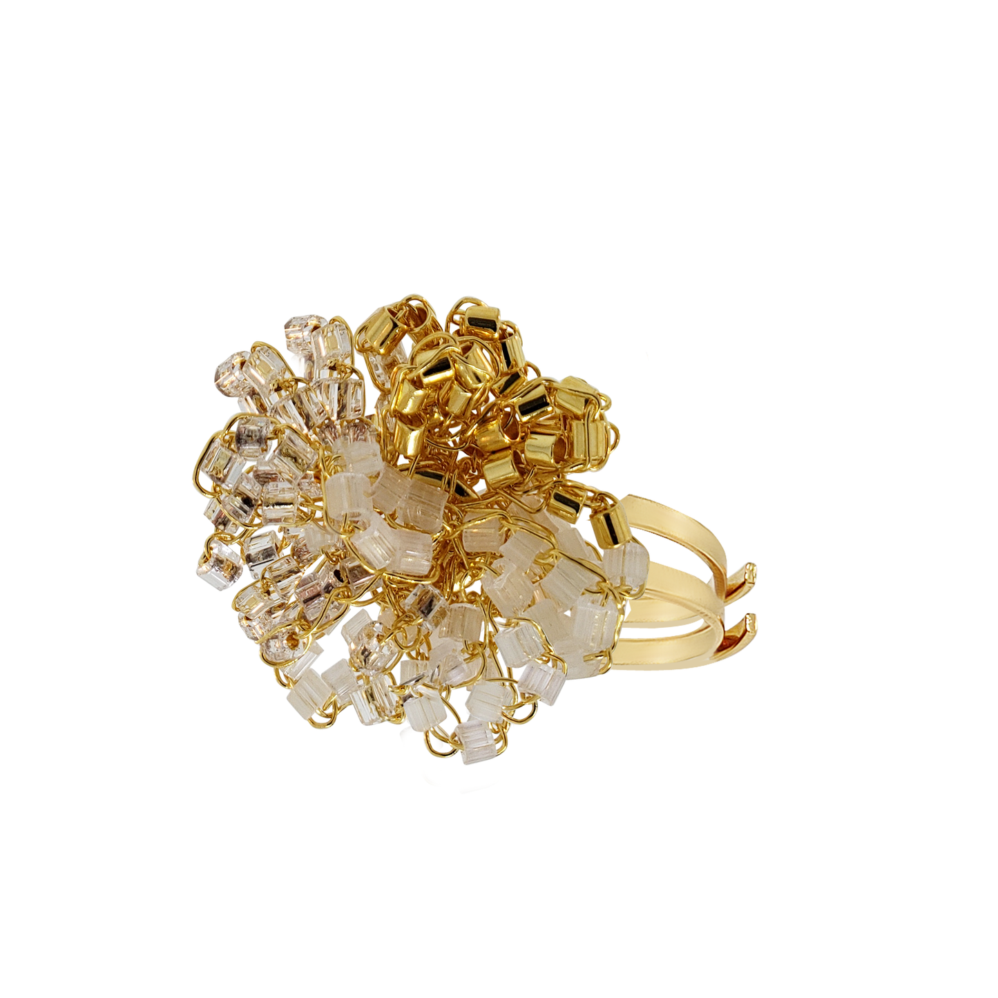 Mixed White Crystal Drizzle Ring. 1 of 3.