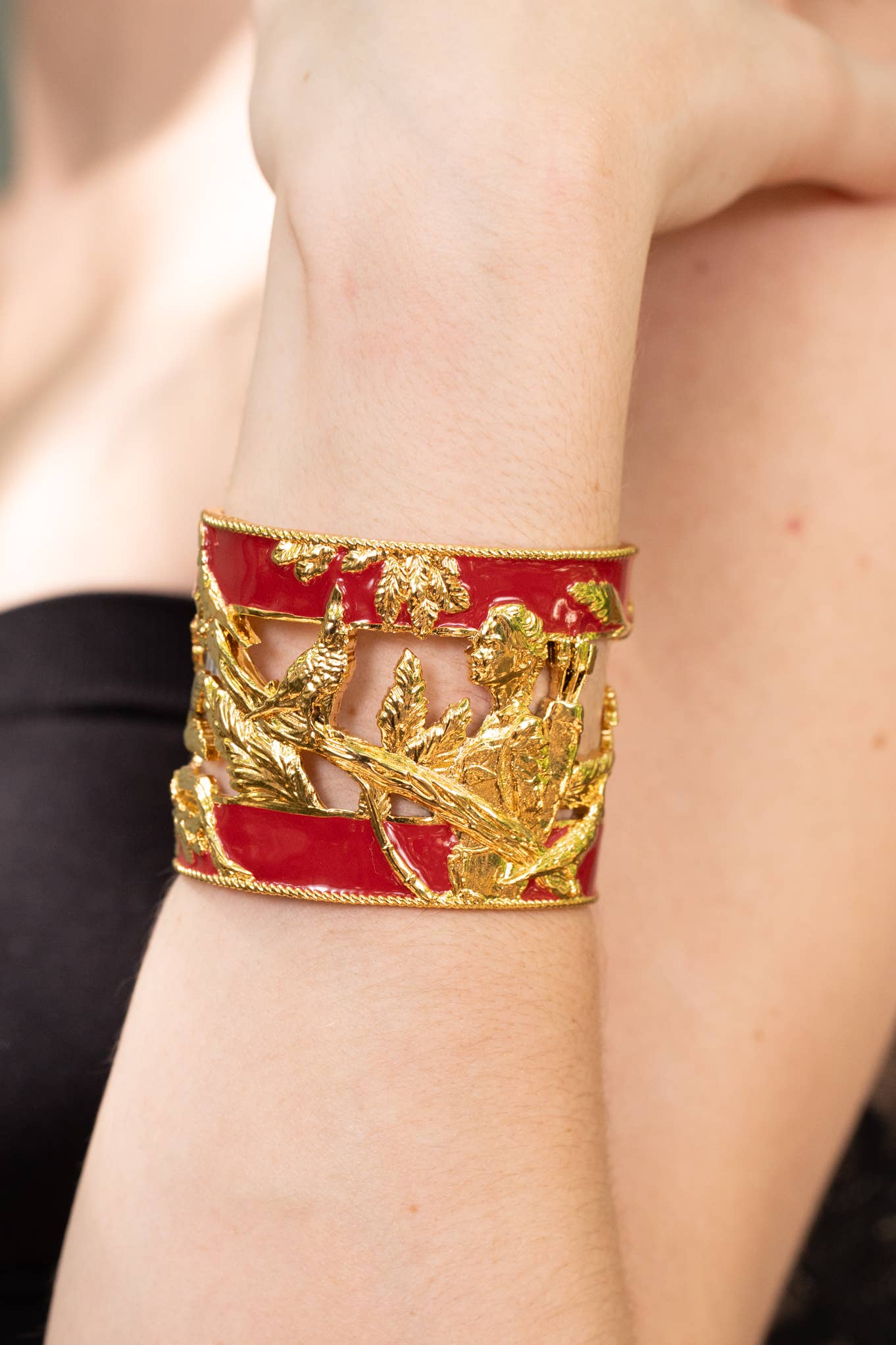 Vigor Cuff Bracelet - Crimson & Gold