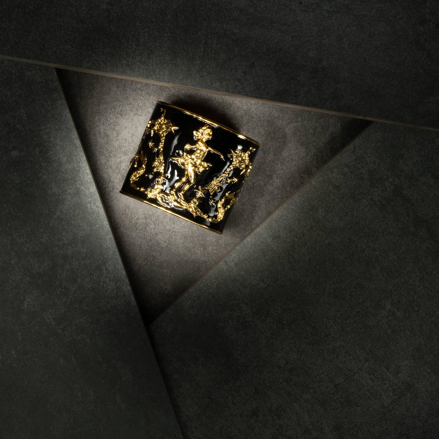 She Moves The Stars Cuff Bracelet - Black & Gold