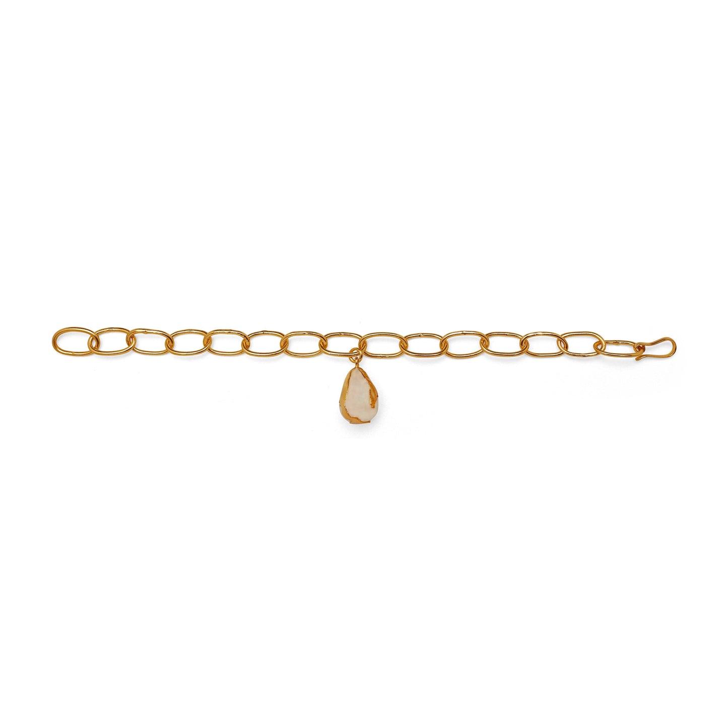 Ona Link Bracelet - Baroque Pearl & Gold