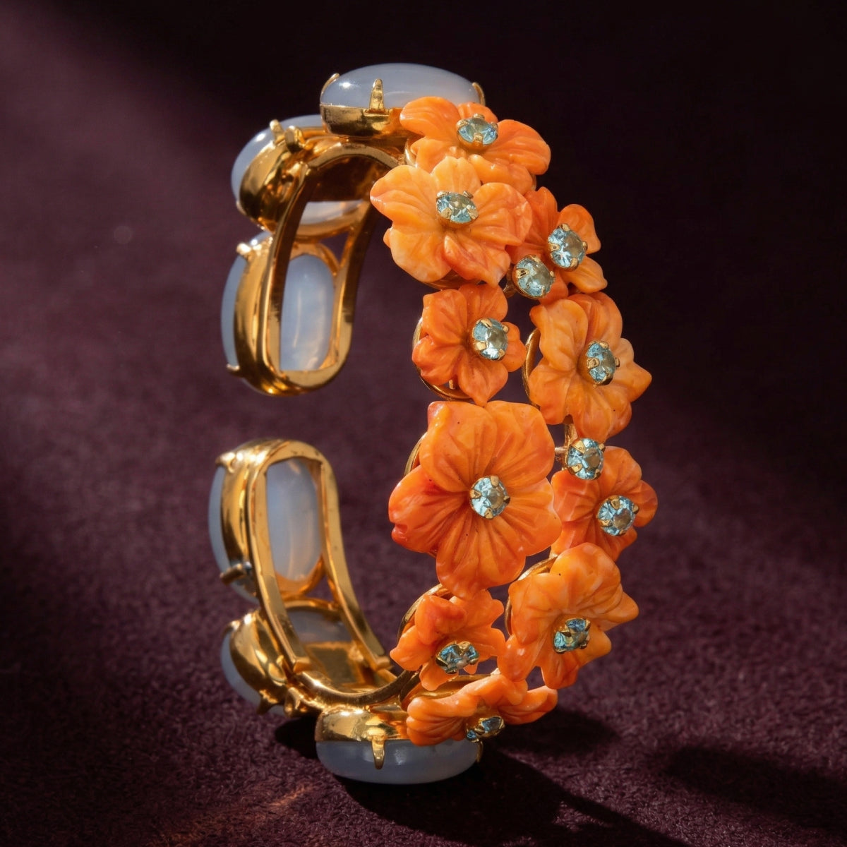 Persephone Floral Cuff Bracelet