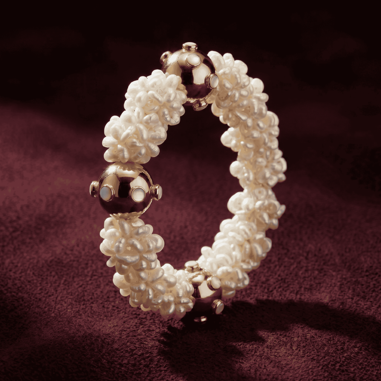 Pearl Cluster Stretch Bracelet