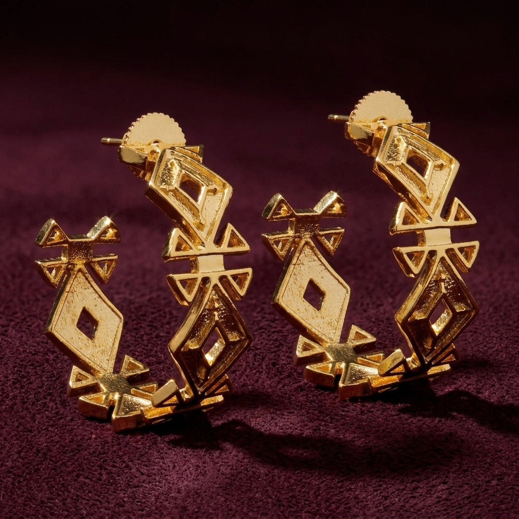 Safa Gold Hoop Earrings
