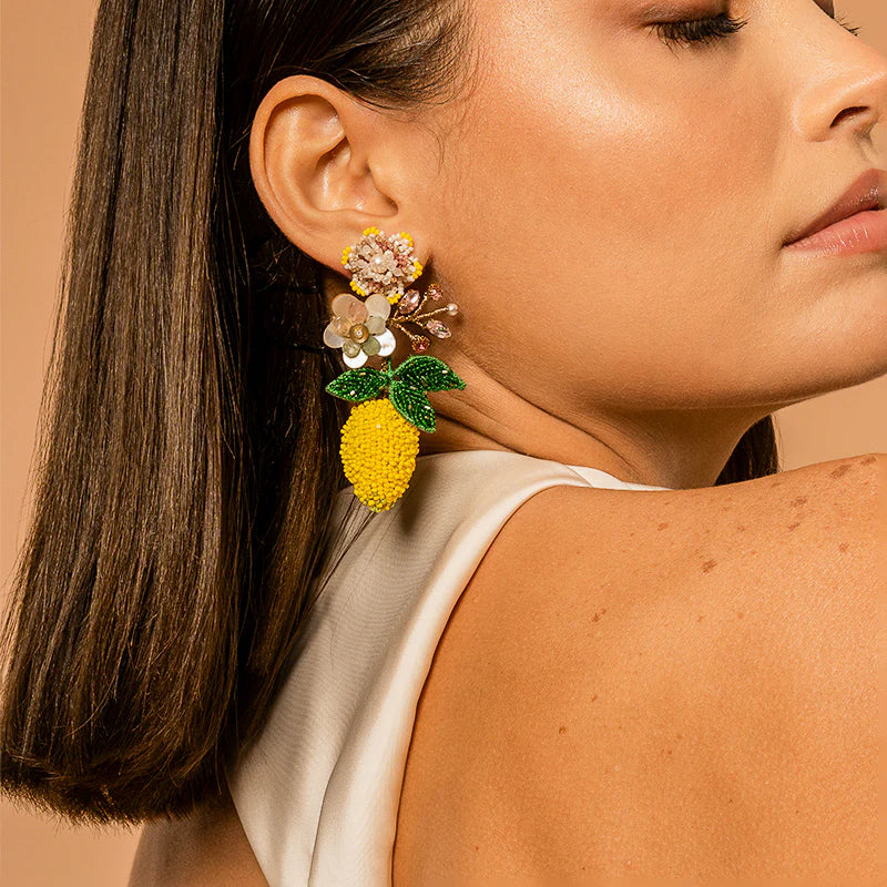 Lemon Dangle Earrings