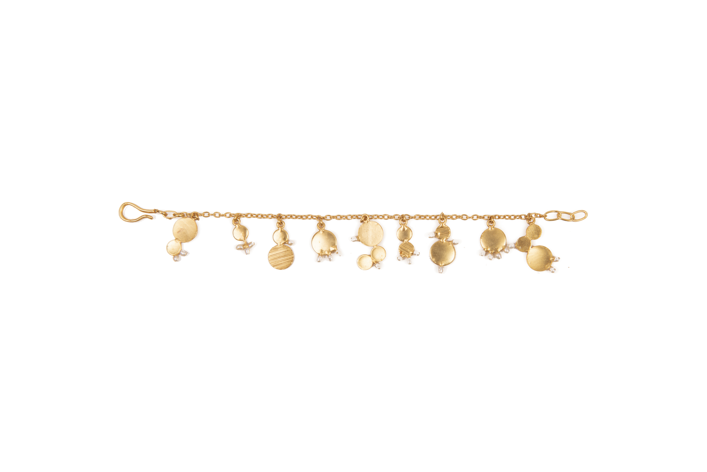 Afefe Gold & Pearl Charm Bracelet