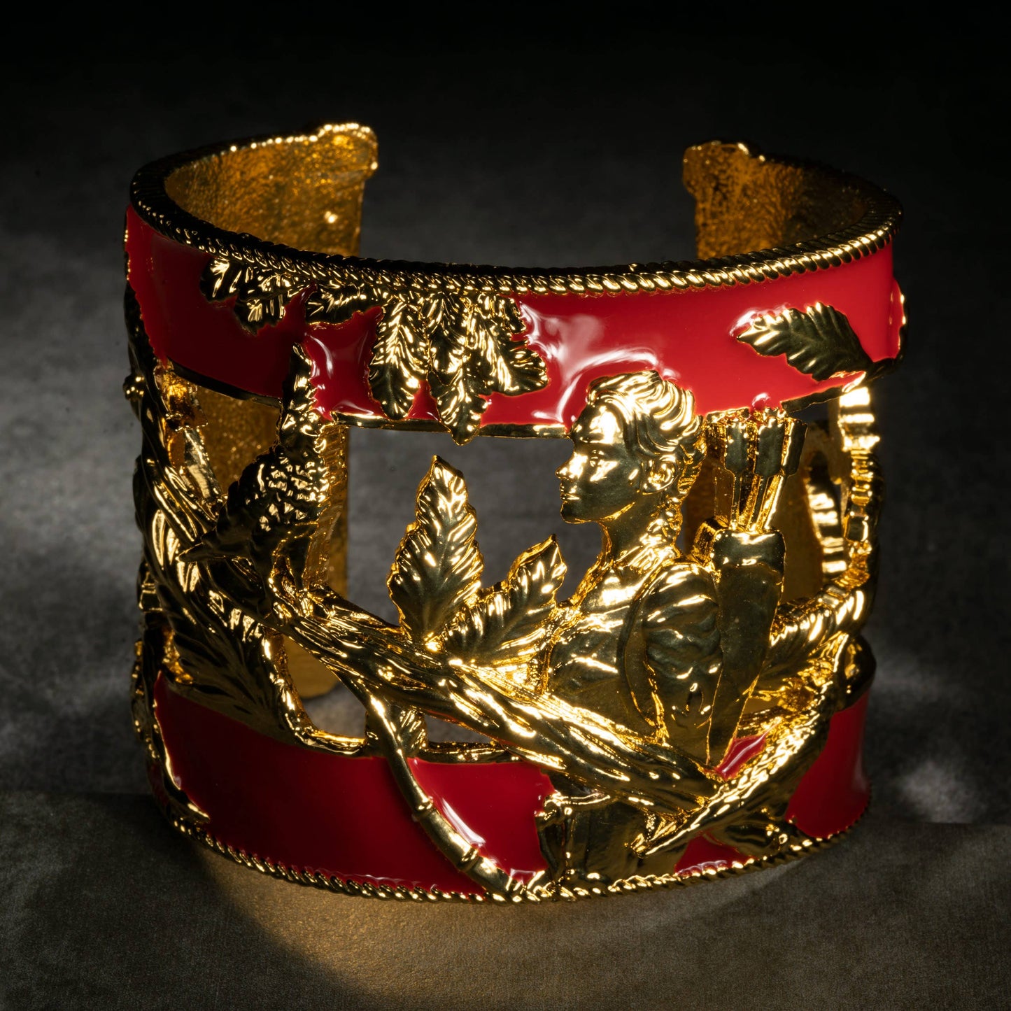Vigor Cuff Bracelet - Crimson & Gold