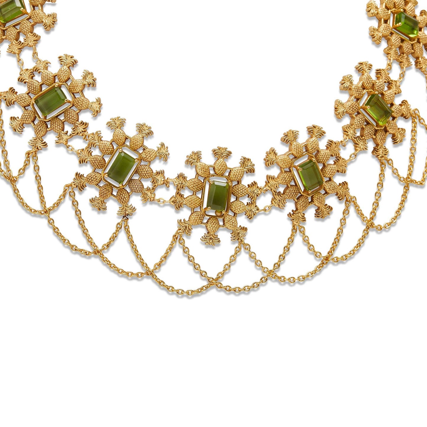 Pina Necklace - Green Topaz & Gold