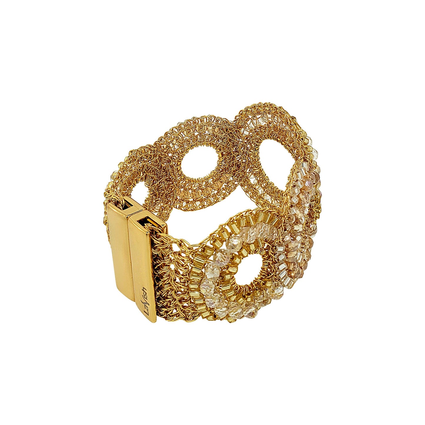 Mixed Golden Crystal Gush Bracelet. 3 of 3.
