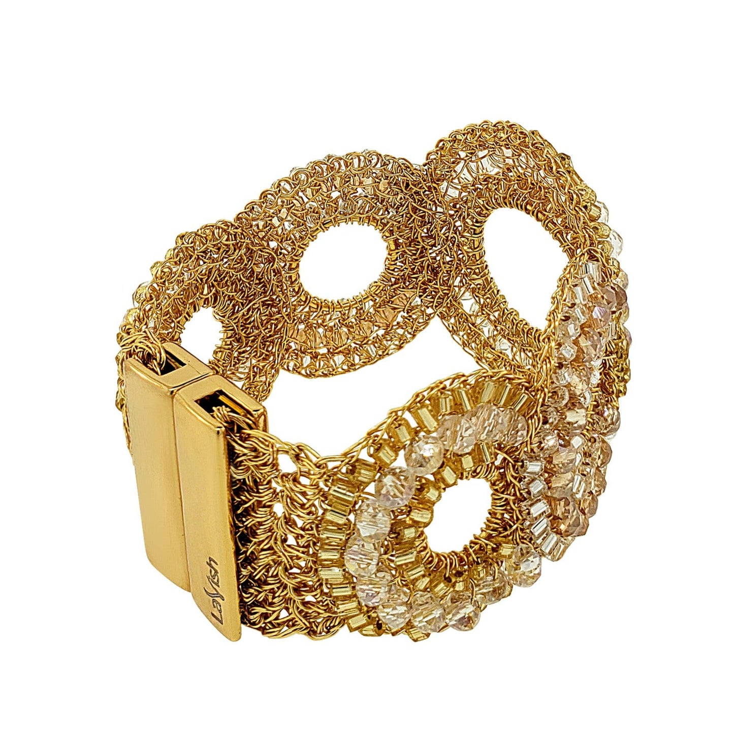 Mixed Golden Crystal Gush Bracelet. 3 of 3.