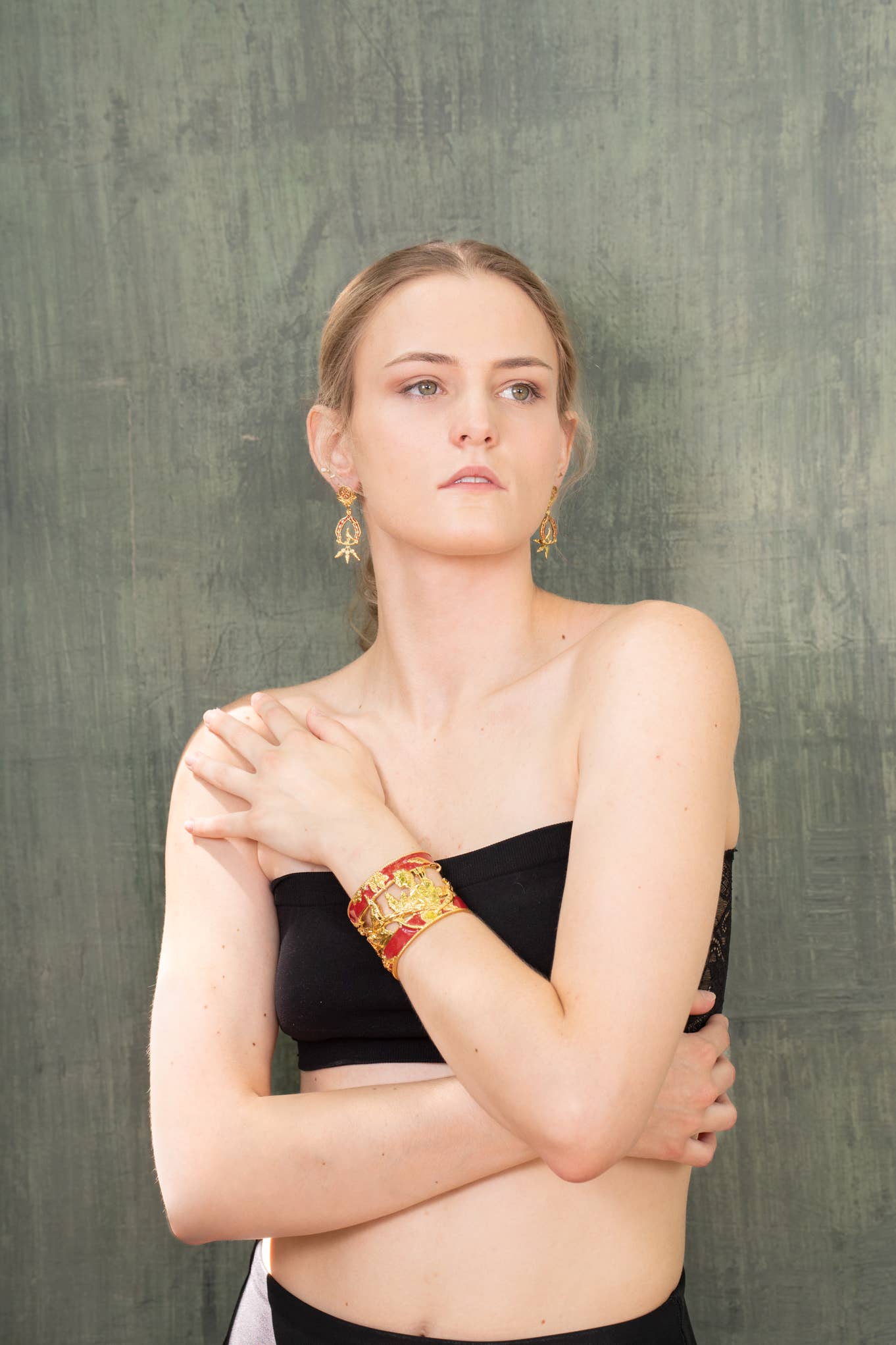 Vigor Cuff Bracelet - Crimson & Gold