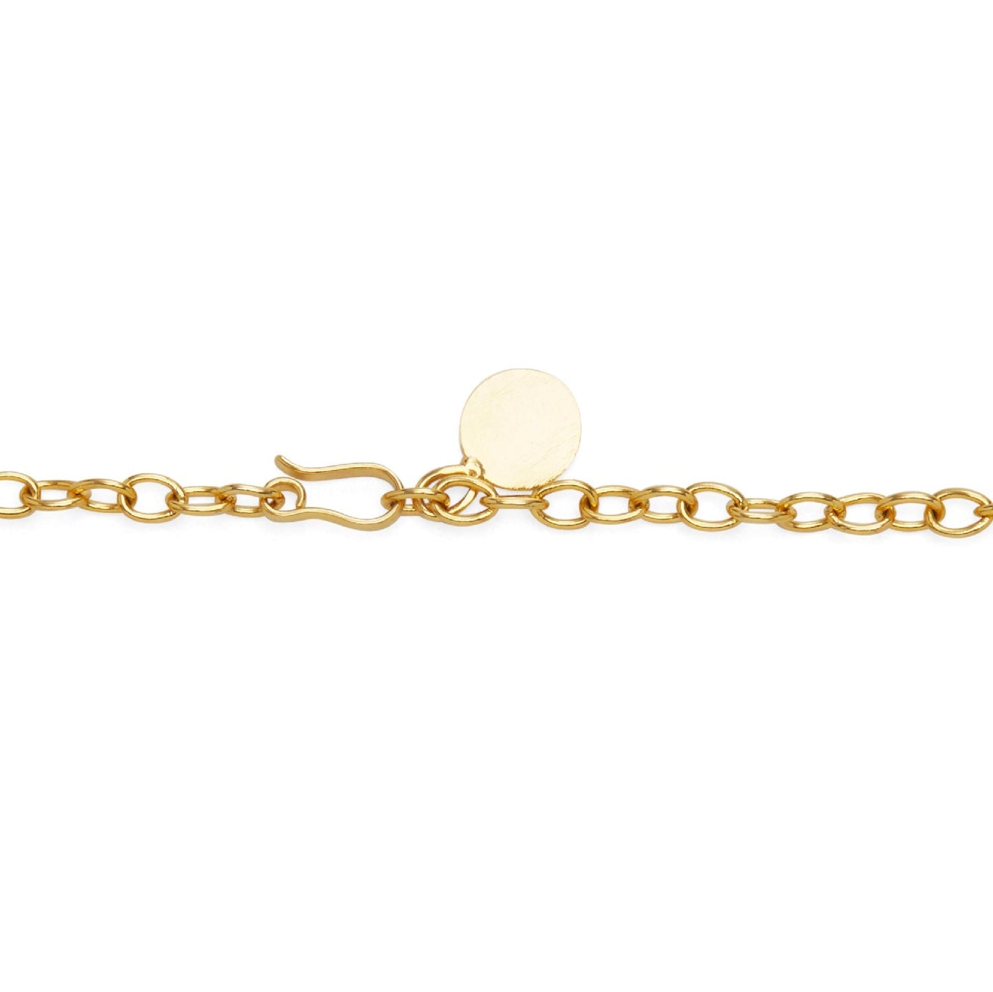Hamsa Charm Collar Necklace - Gold & Mother of Pearl Resin