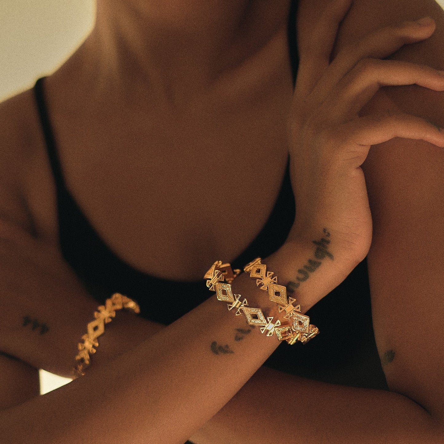 Safa Gold Cuff Bracelet