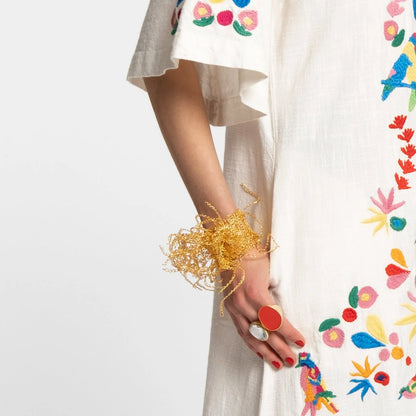 Sunny Gold Burst Cuff Bracelet