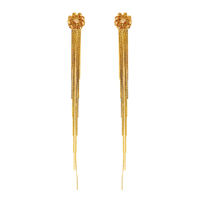 Selene Gold Fringe Duster Earrings