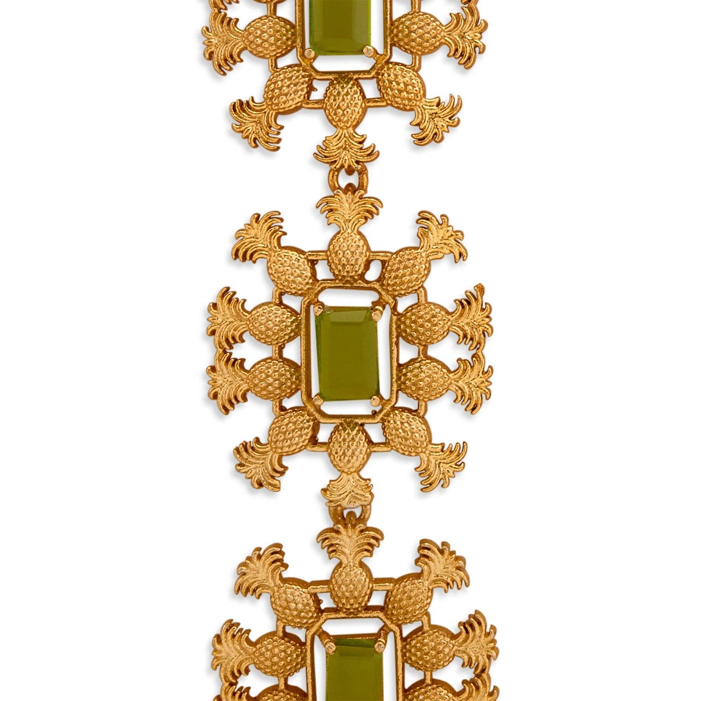 Pina Green Topaz & Gold Earrings