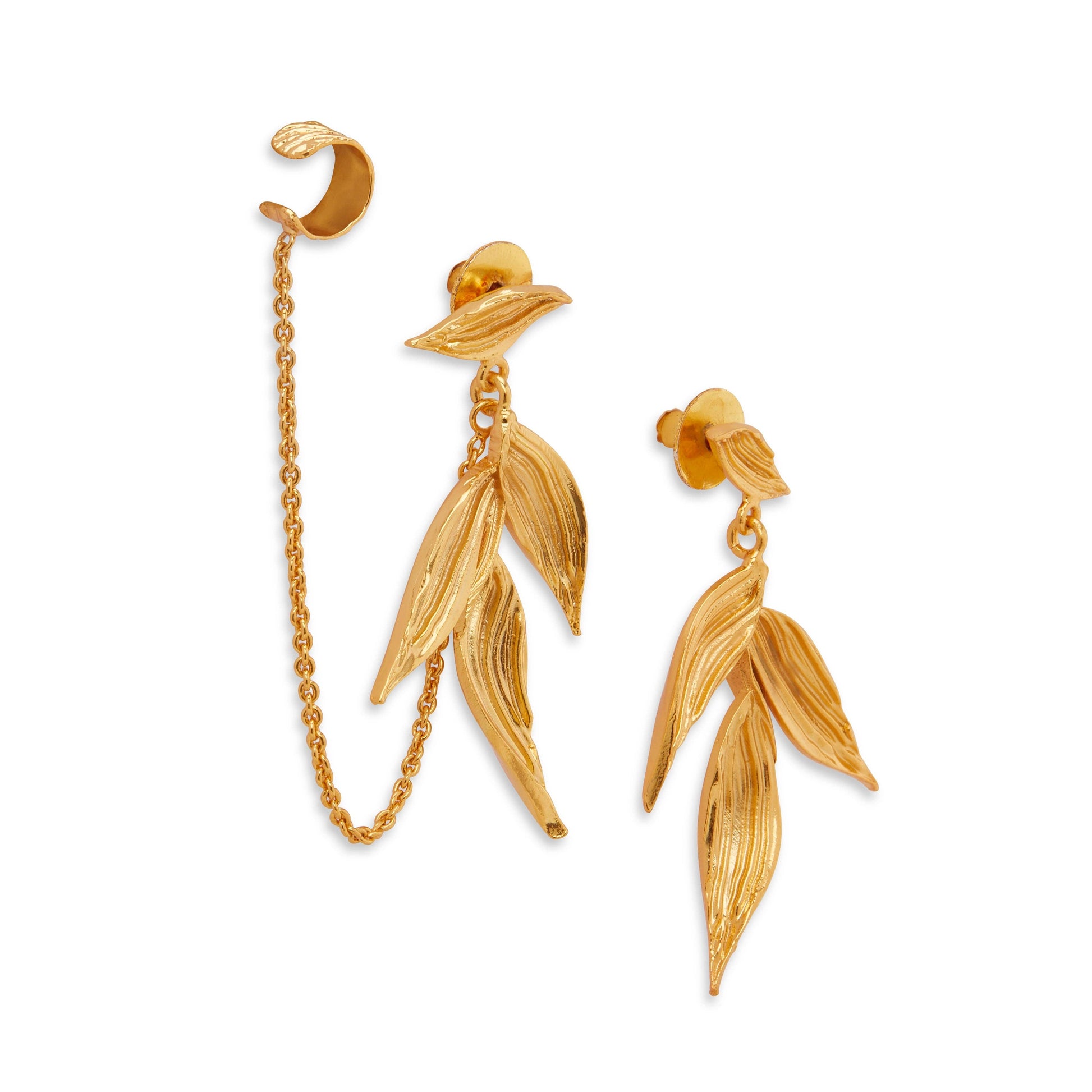 Isaro Mini Earrings Gold. 3 of 5.