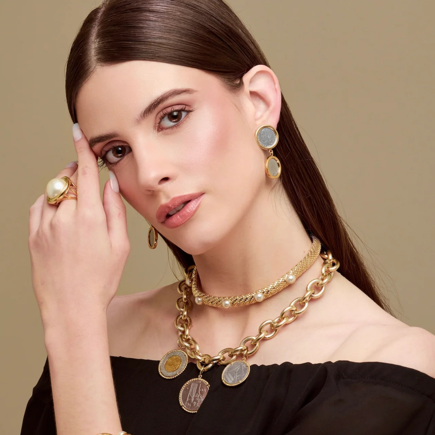 Madeleine Three Coin Necklace