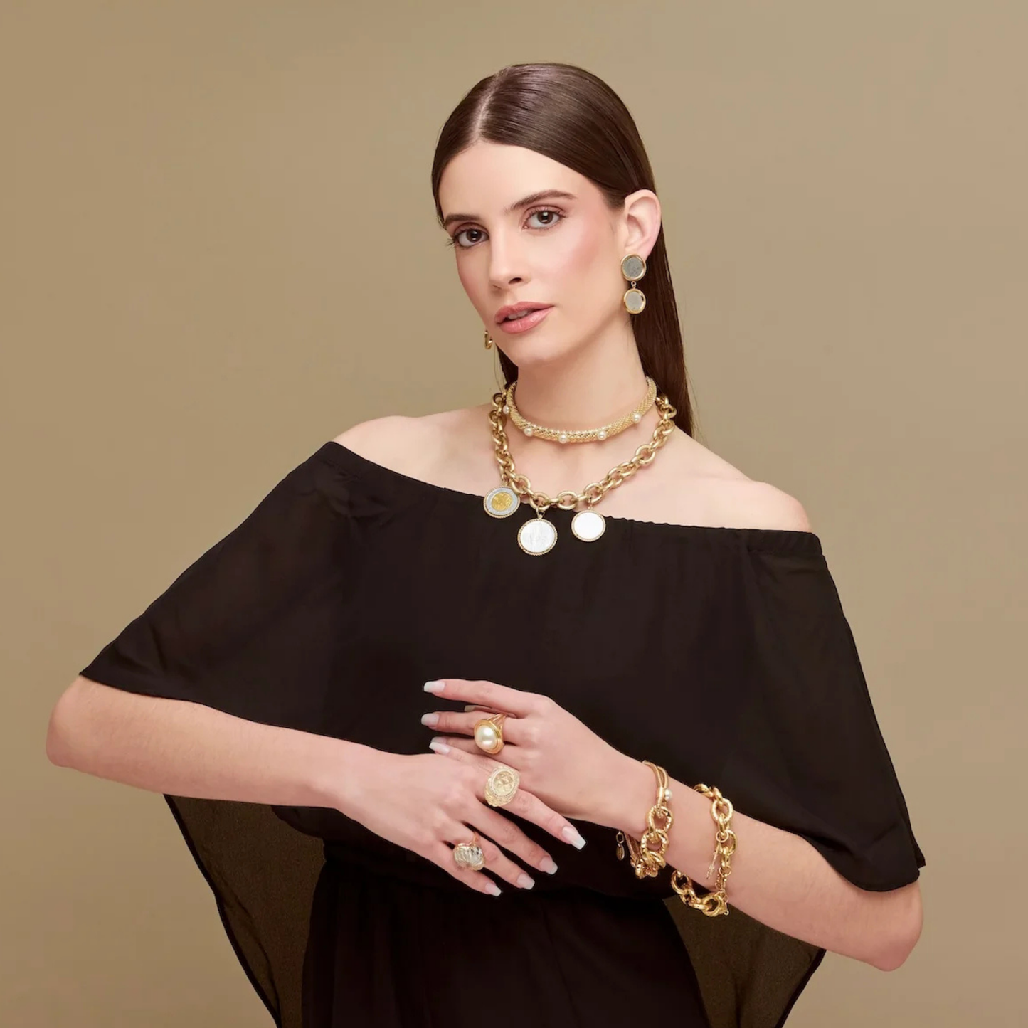 Madeleine Three Coin Necklace