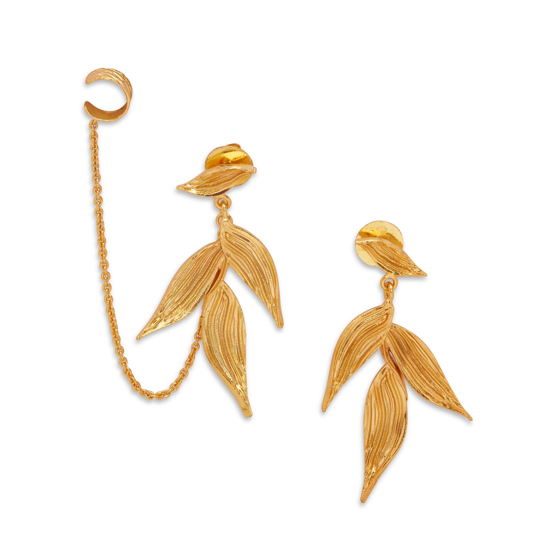 Isaro Mini Earrings Gold. 1 of 5.