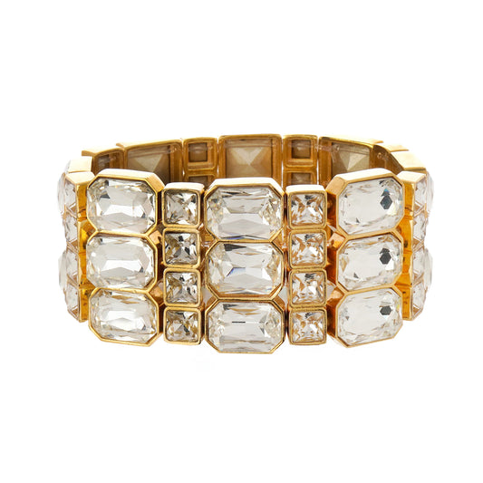 Honor Crystal Wide Cuff Bracelet