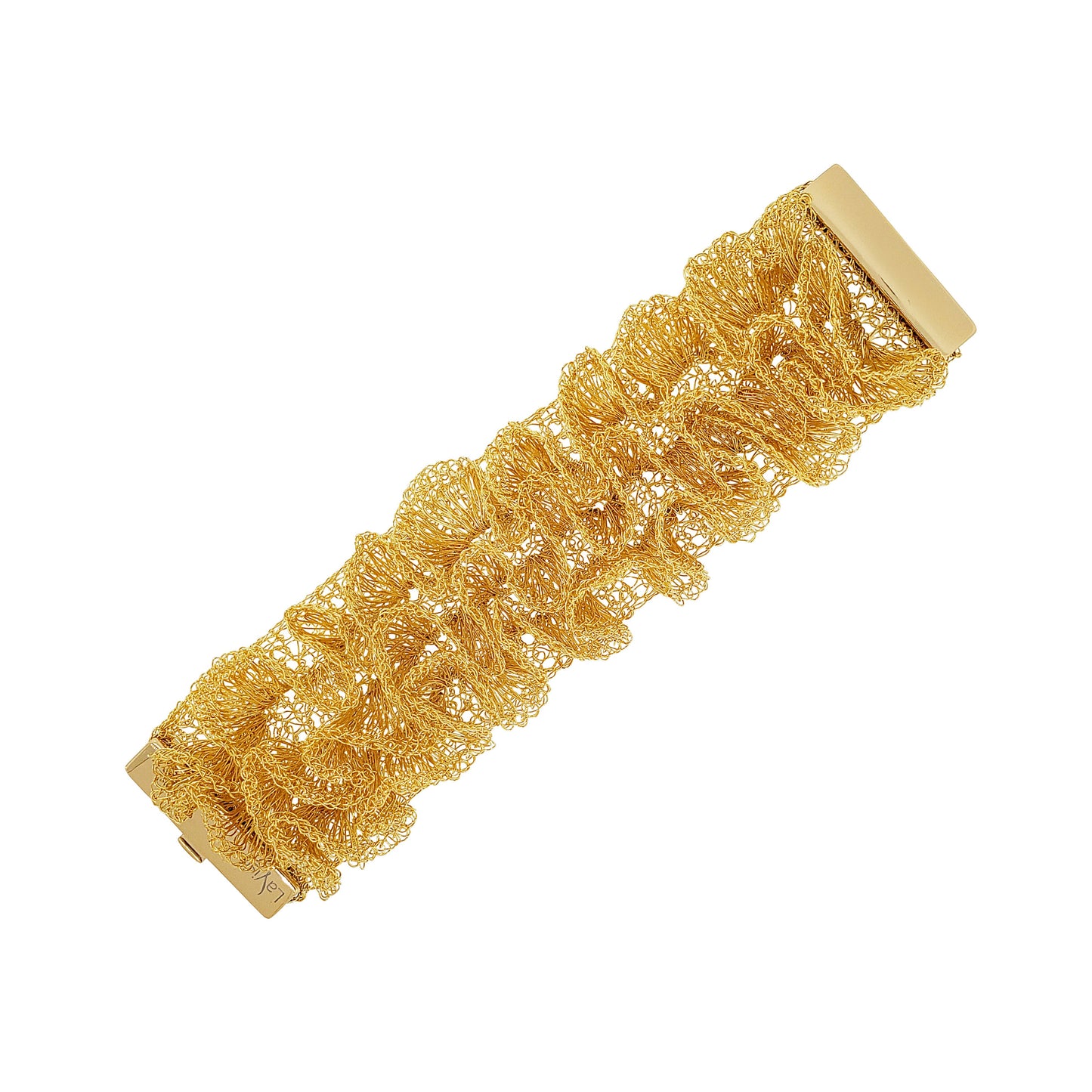 Gold Rio Ruffled Bracelet. 1 of 5.