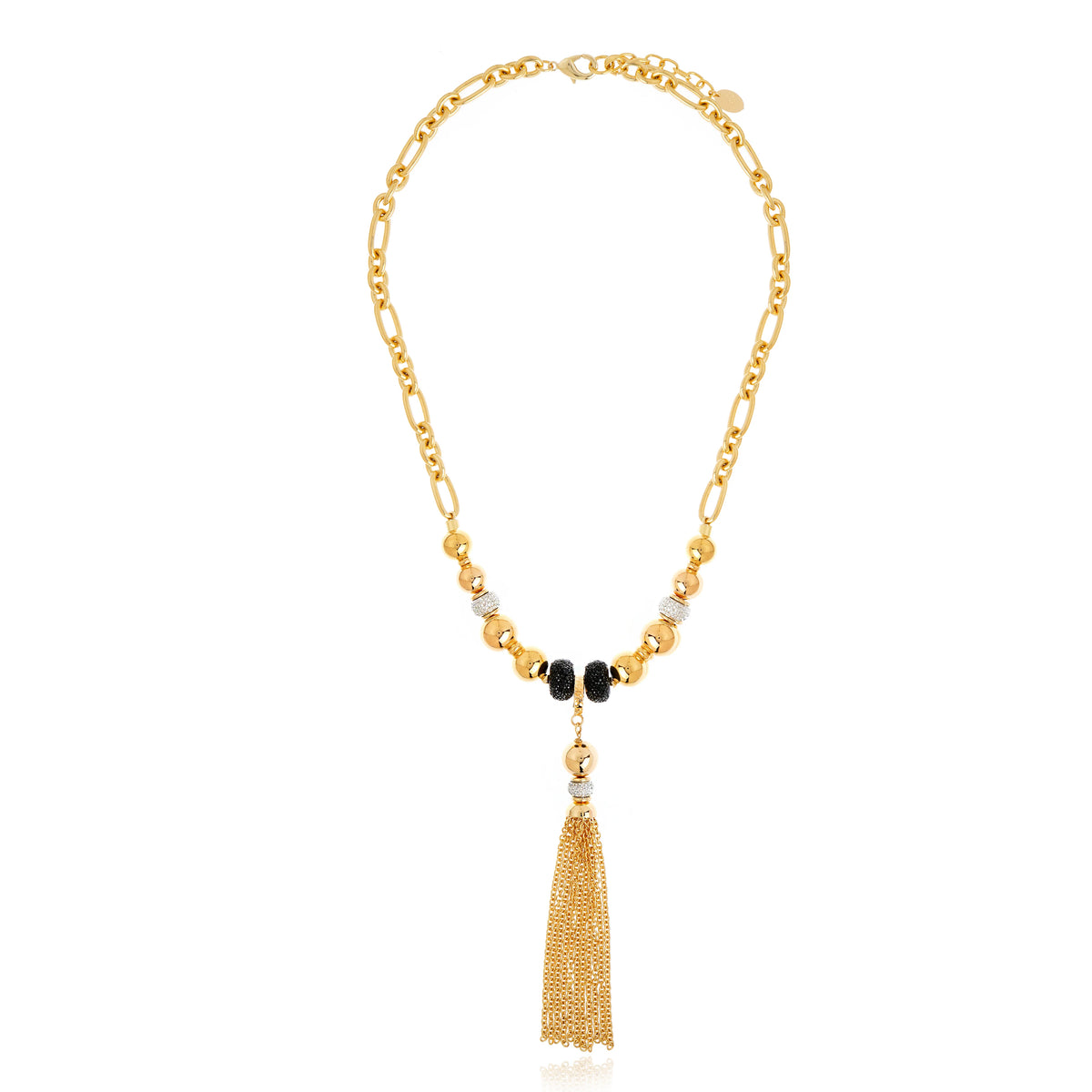 Gala Gold & Crystal Fringe Necklace