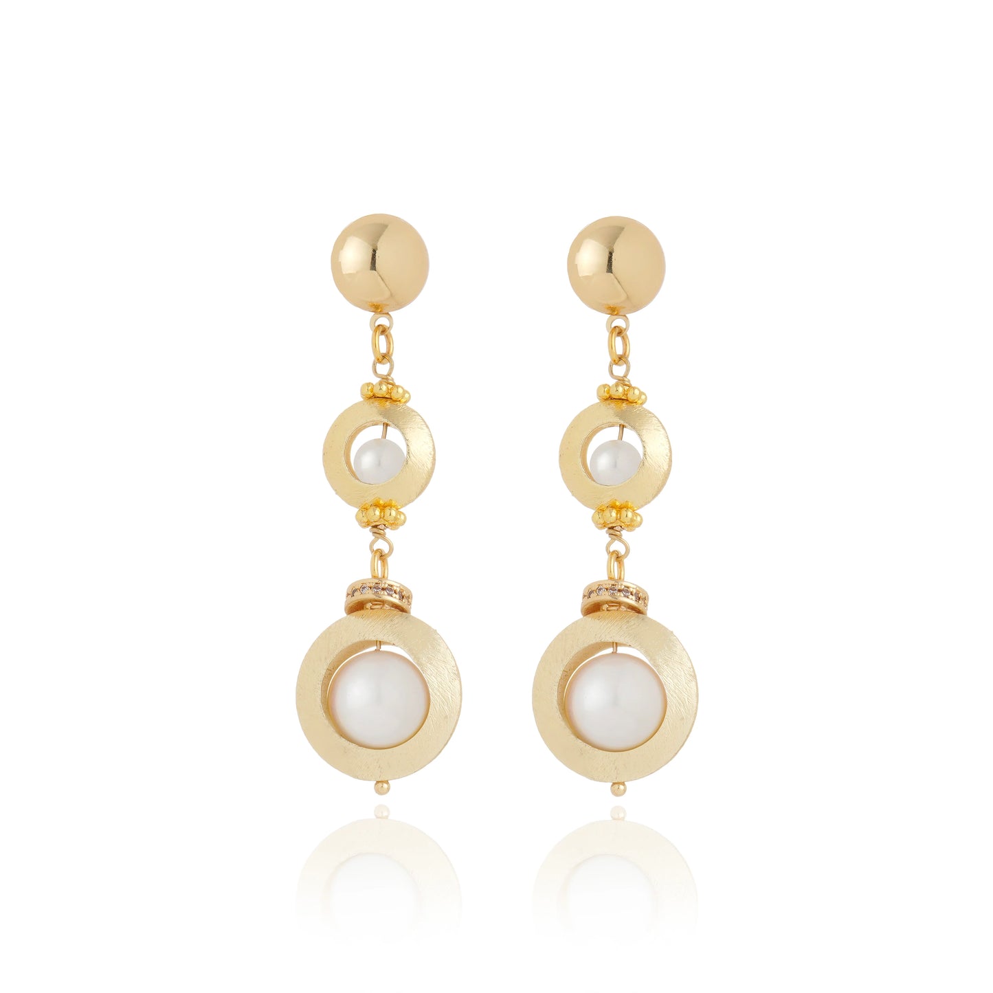 Villa Taranto Graduated Pearl Drop Earrings