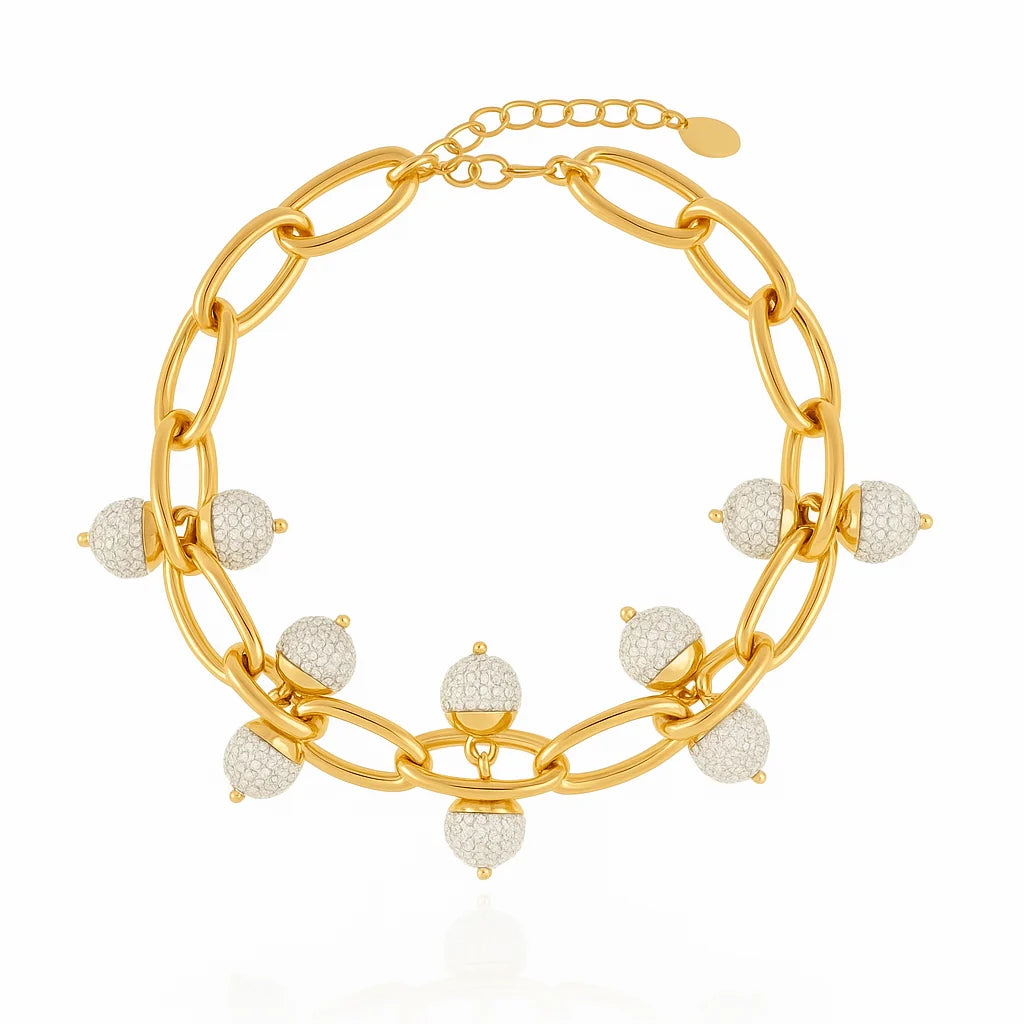 Catena Di Lusso Gold & Crystal Choker