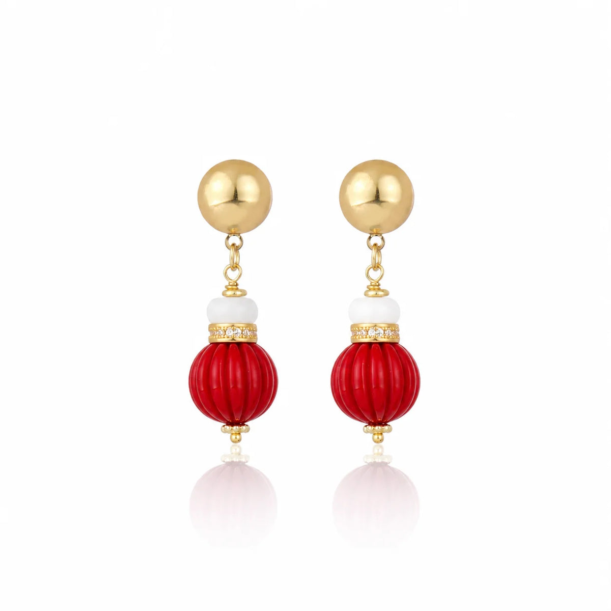 Zina Aita Drop Earrings - Red