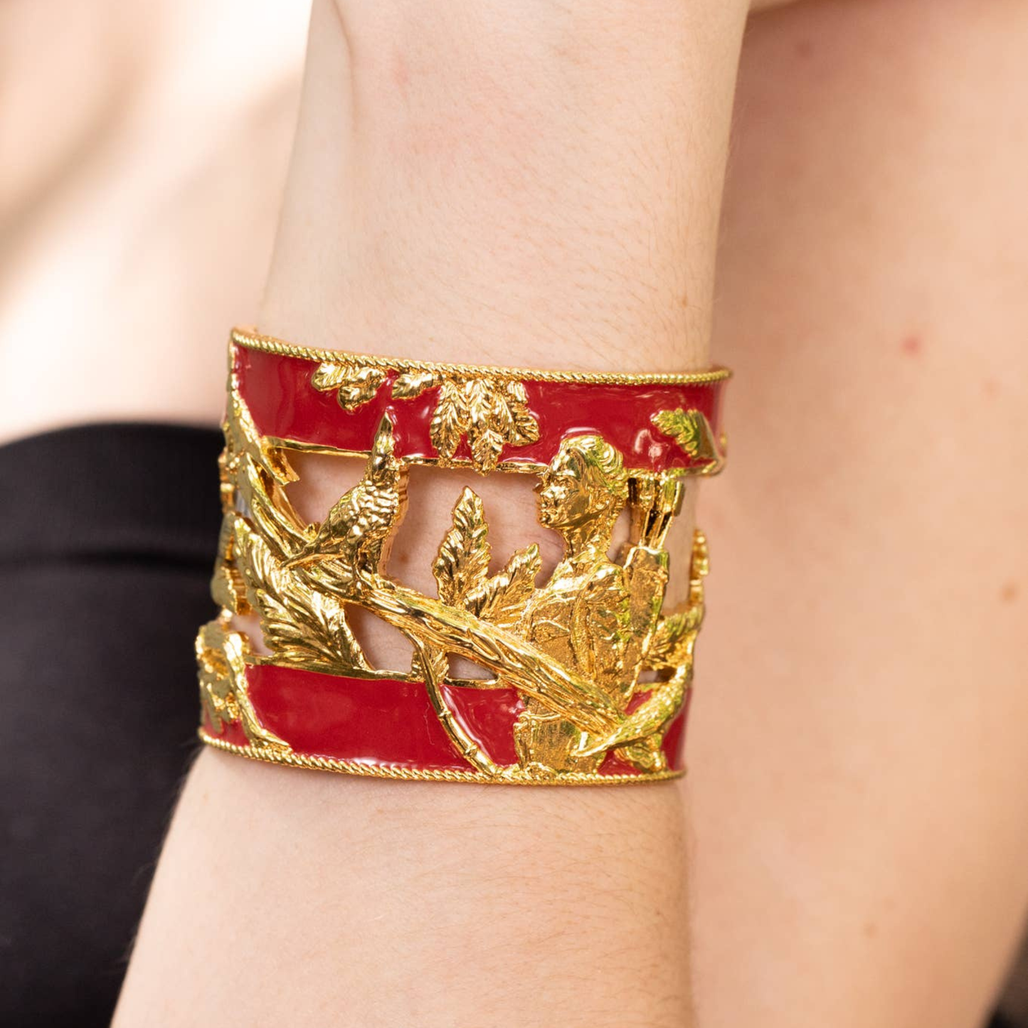 Vigor Cuff Bracelet - Crimson & Gold