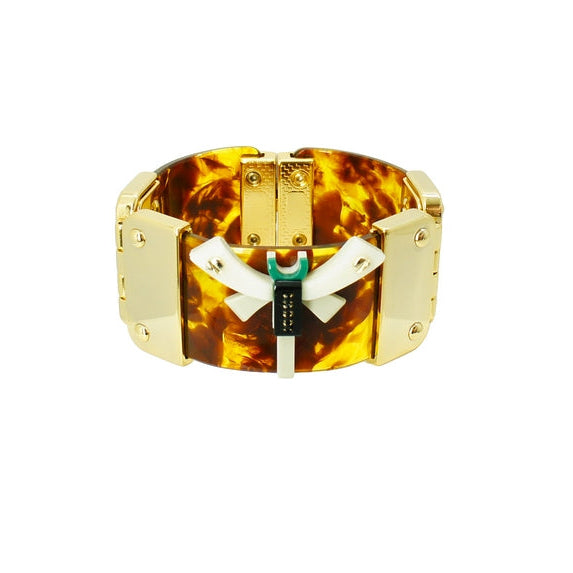 Dragonfly Cuff Bracelet - Tortoiseshell