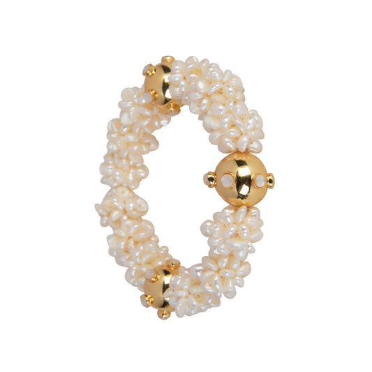 Pearl Cluster Stretch Bracelet
