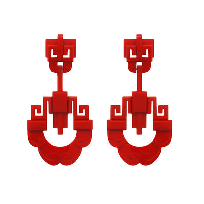 Xangai Drop Earrings - Red