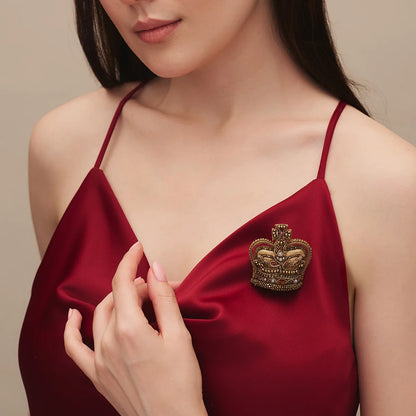 Crown Brooch - Gold