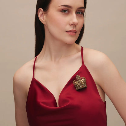 Crown Brooch - Gold