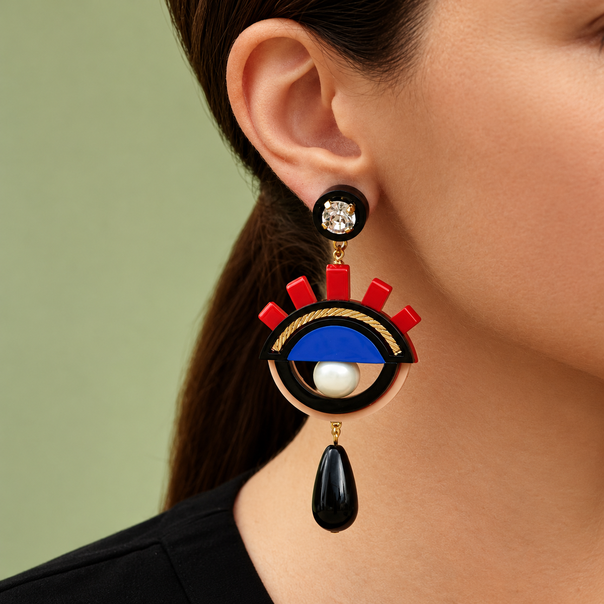 Surrealist Eye Pendant Earrings