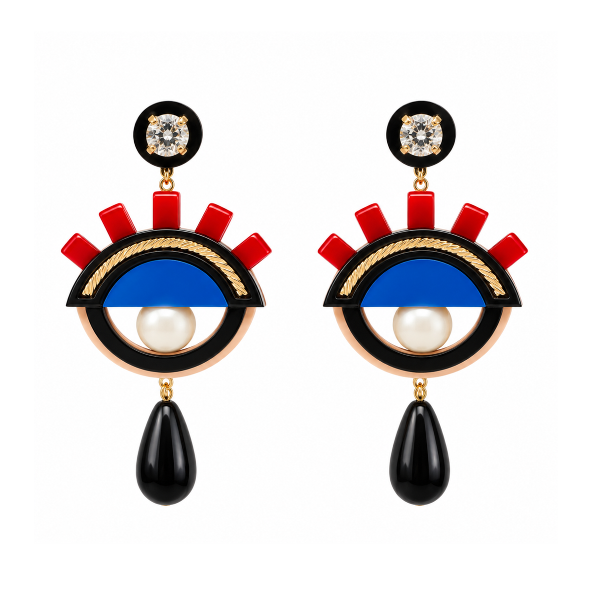 Surrealist Eye Pendant Earrings