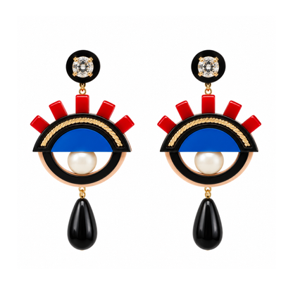 Surrealist Eye Pendant Earrings
