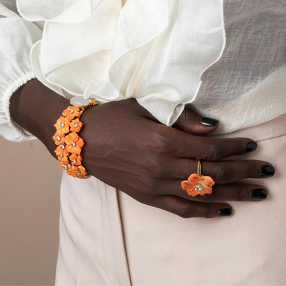 Persephone Floral Cuff Bracelet
