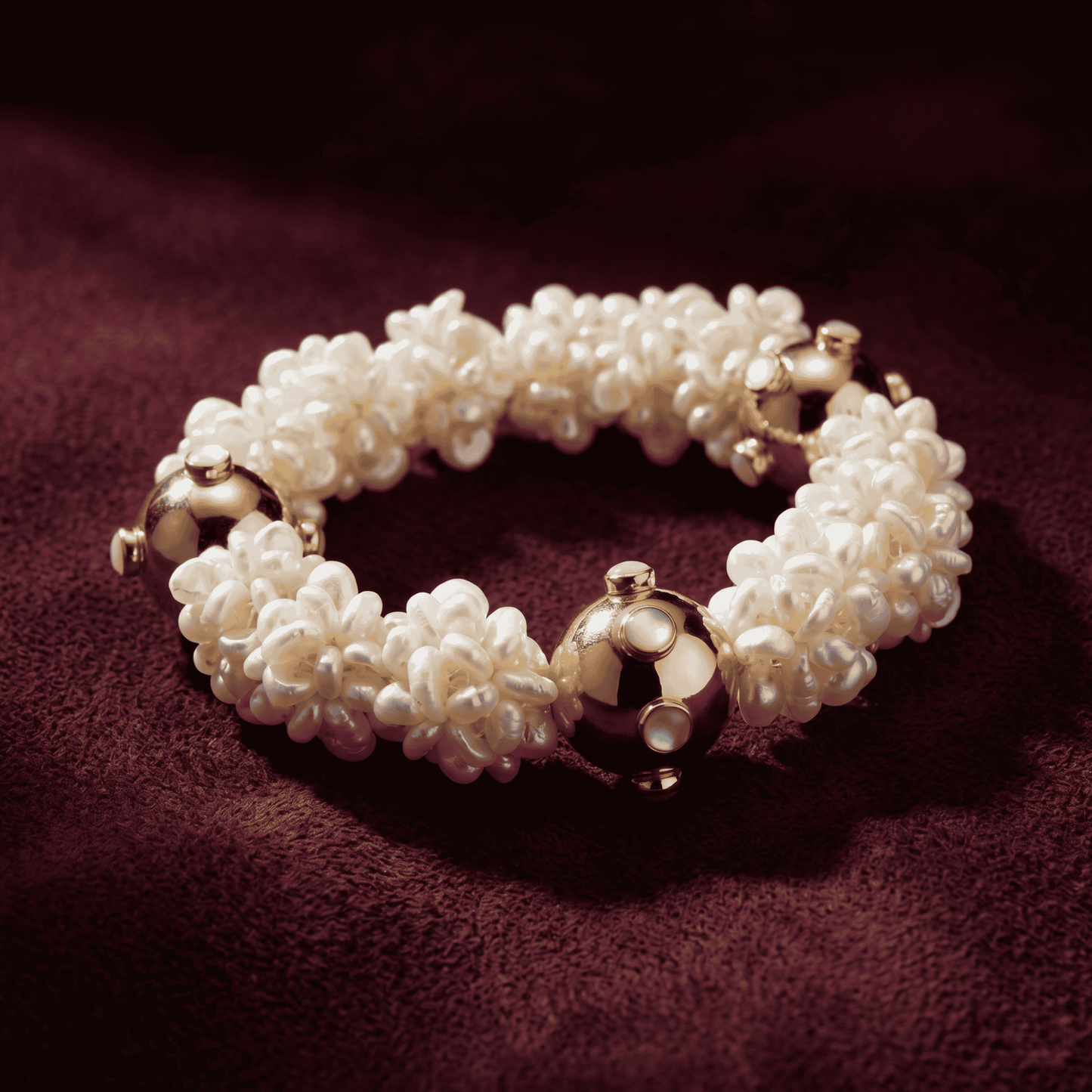 Pearl Cluster Stretch Bracelet