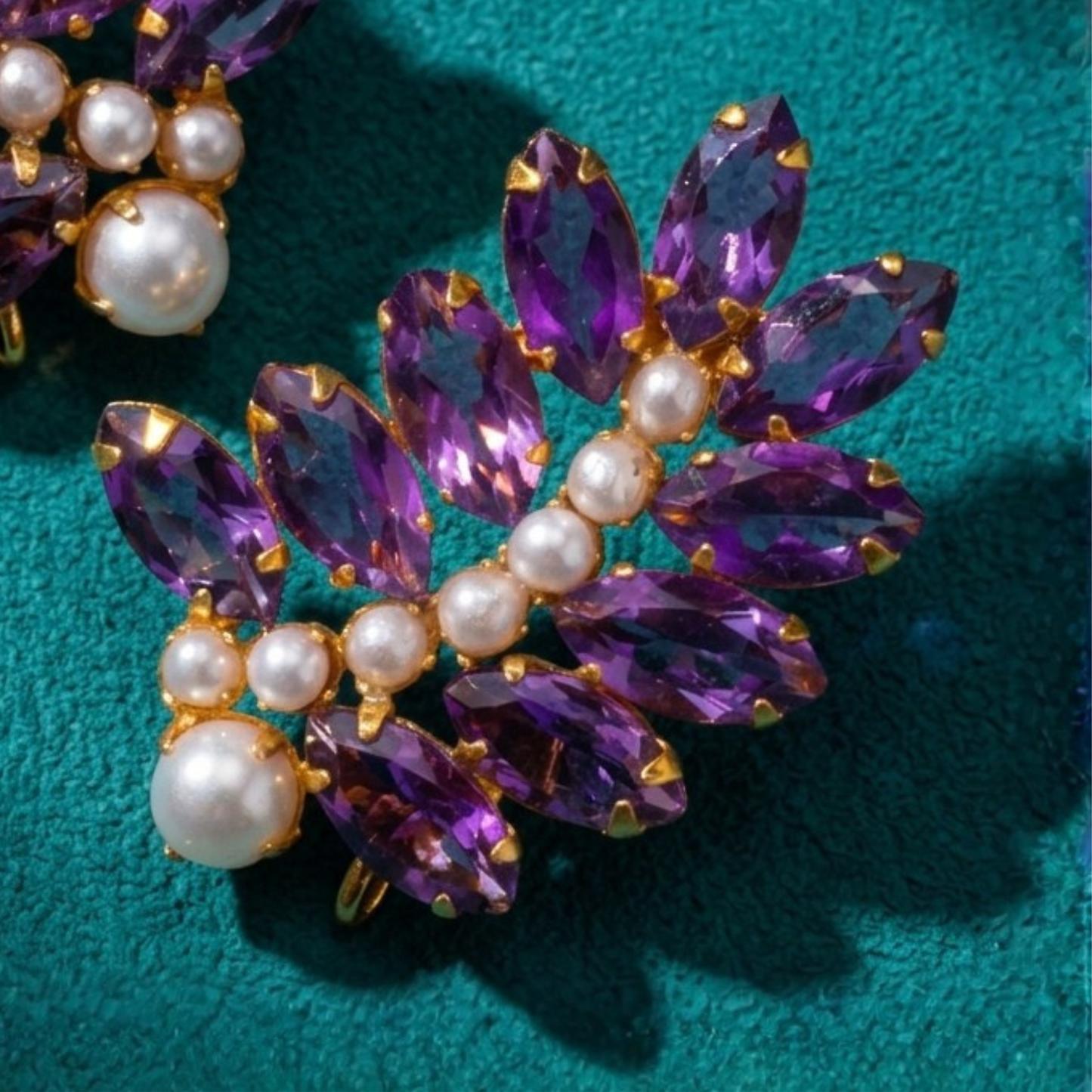 Zoey Climber Earrings - Purple