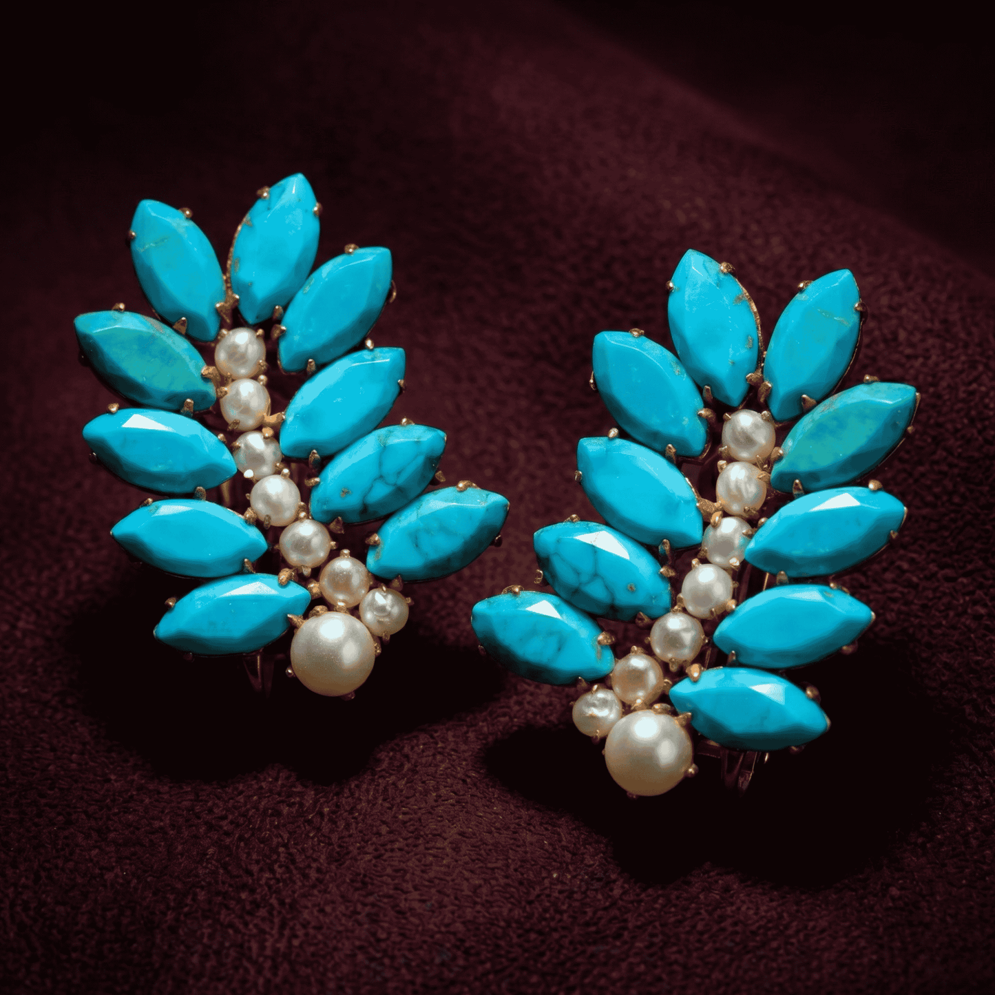 Zoey Climber Earrings - Turquoise