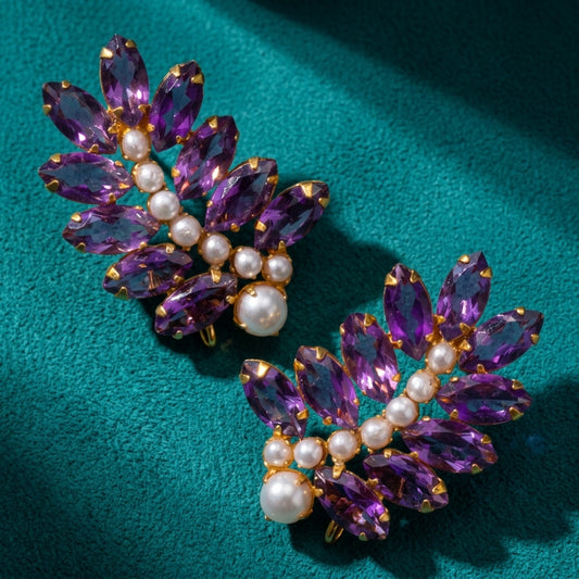 Zoey Climber Earrings - Purple