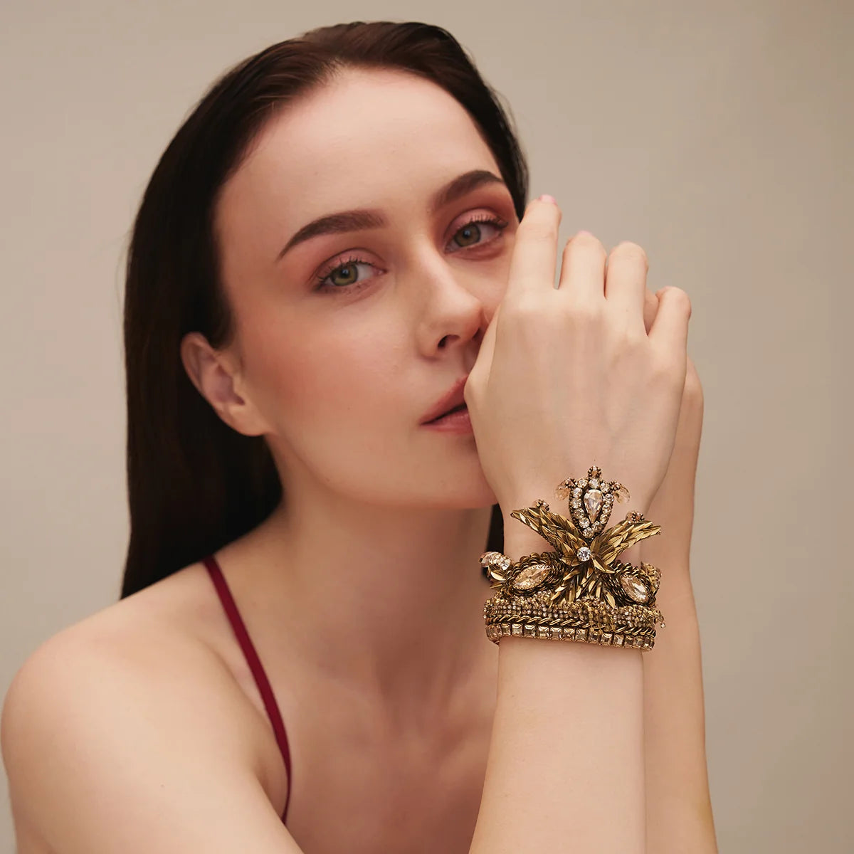 Sapna Cuff Bracelet - Gold