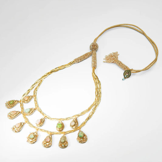 Rema Layered Teardrop Necklace - Pastel Multi