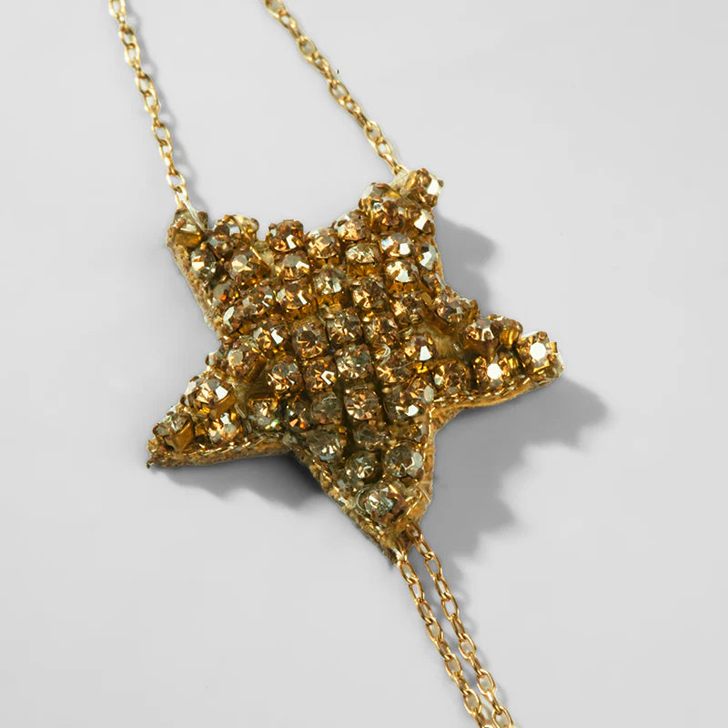 Loris Star Hand Chain Bracelet - Gold